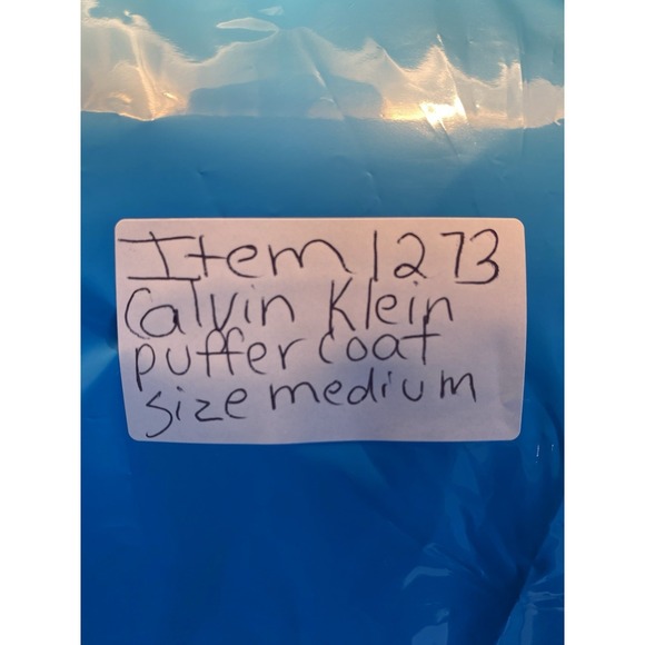 Calvin Klein Jacket Woman Medium White Hooded Goose Down Puffer Full Zip Coat - Picture 14 of 15